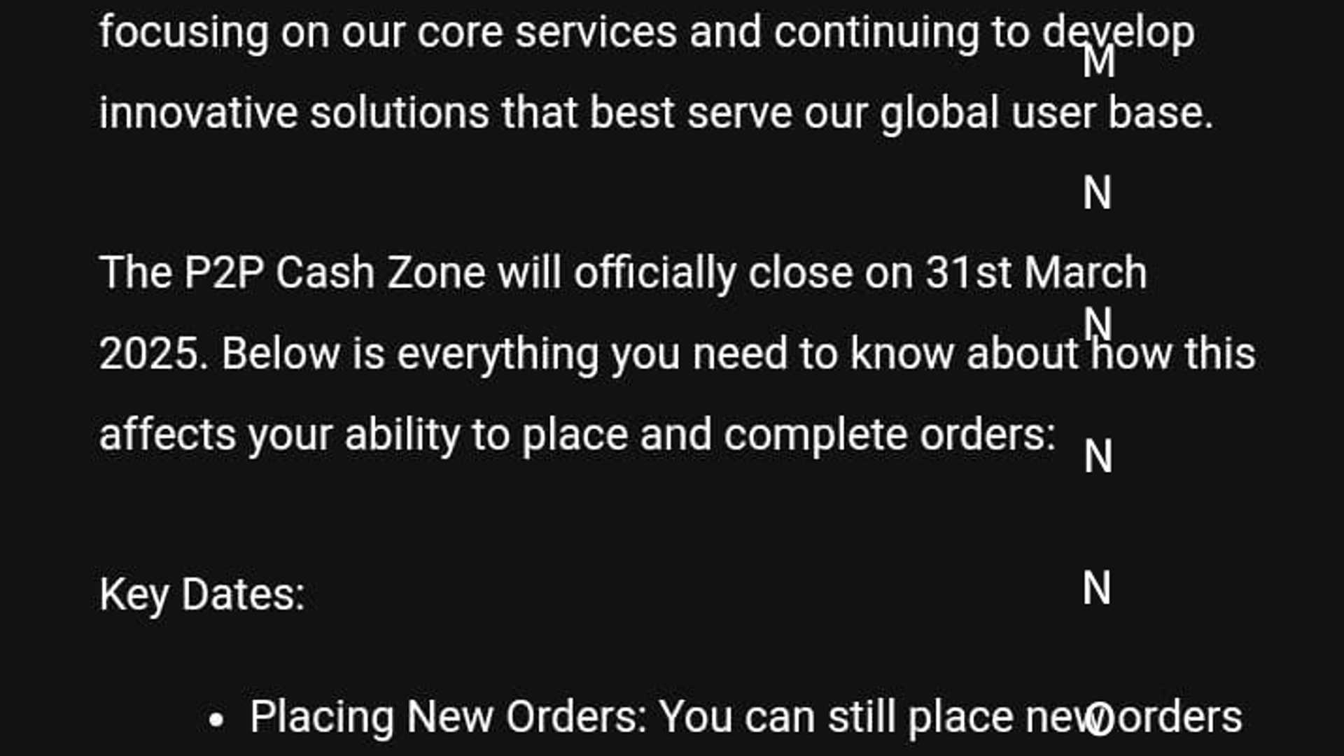Saying Goodbye: Binance Ends P2P Cash Zone Feature