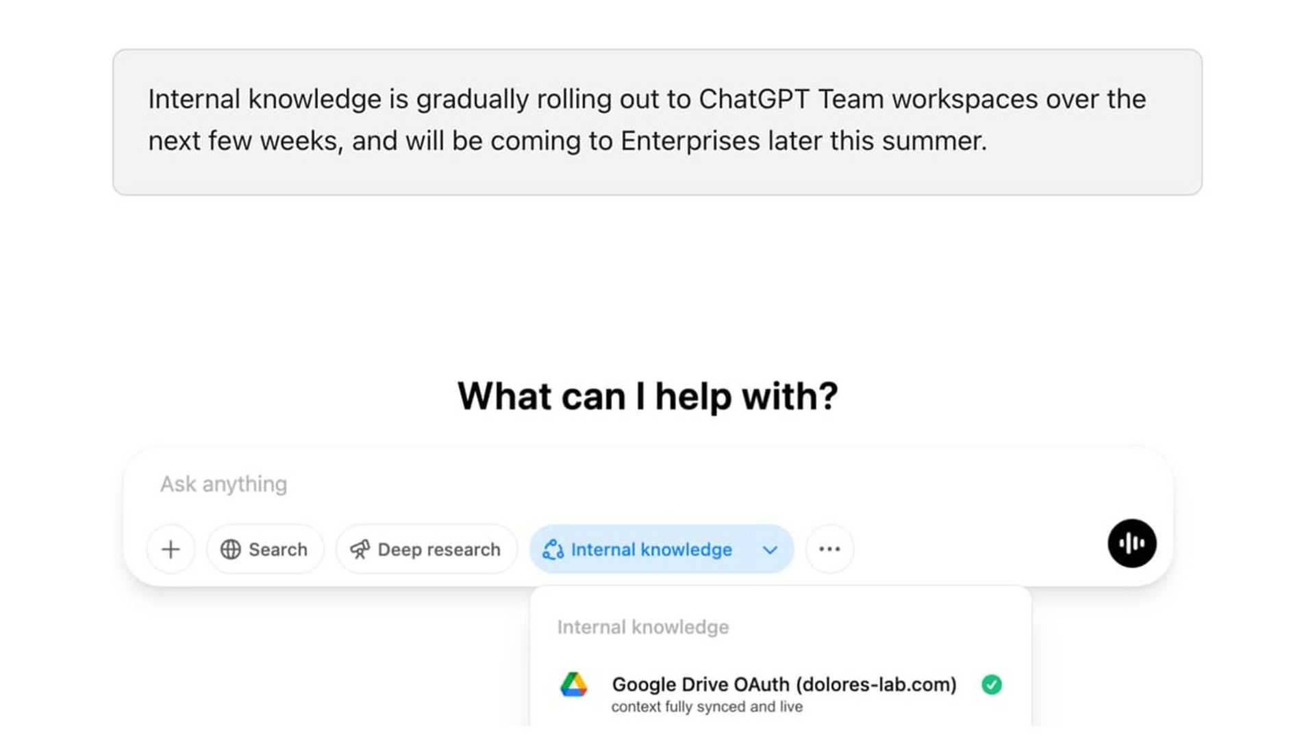 Empowering ChatGPT Team with Google Drive Integration