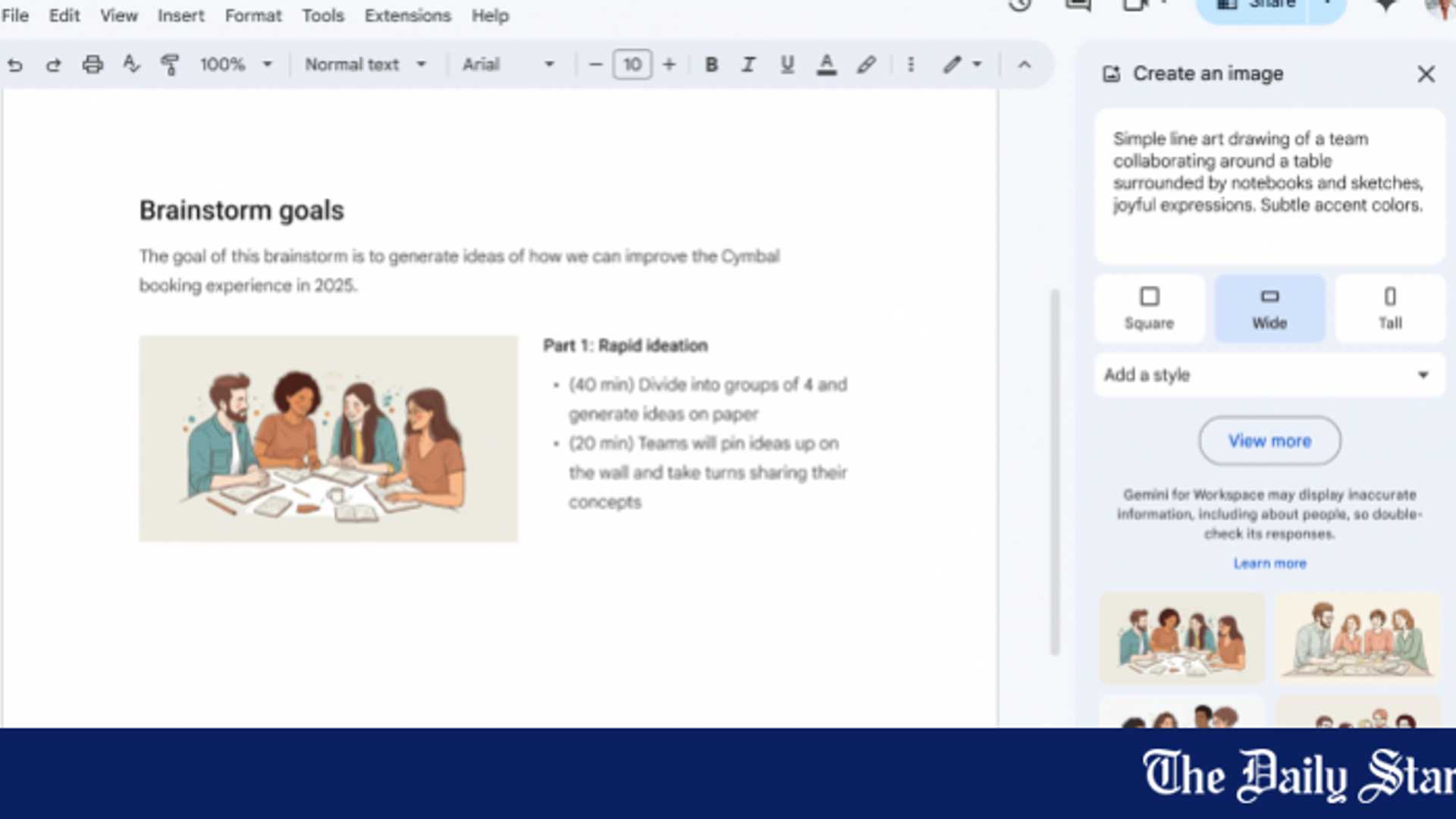 10 Stunning AI-Generated Graphics by Google Docs