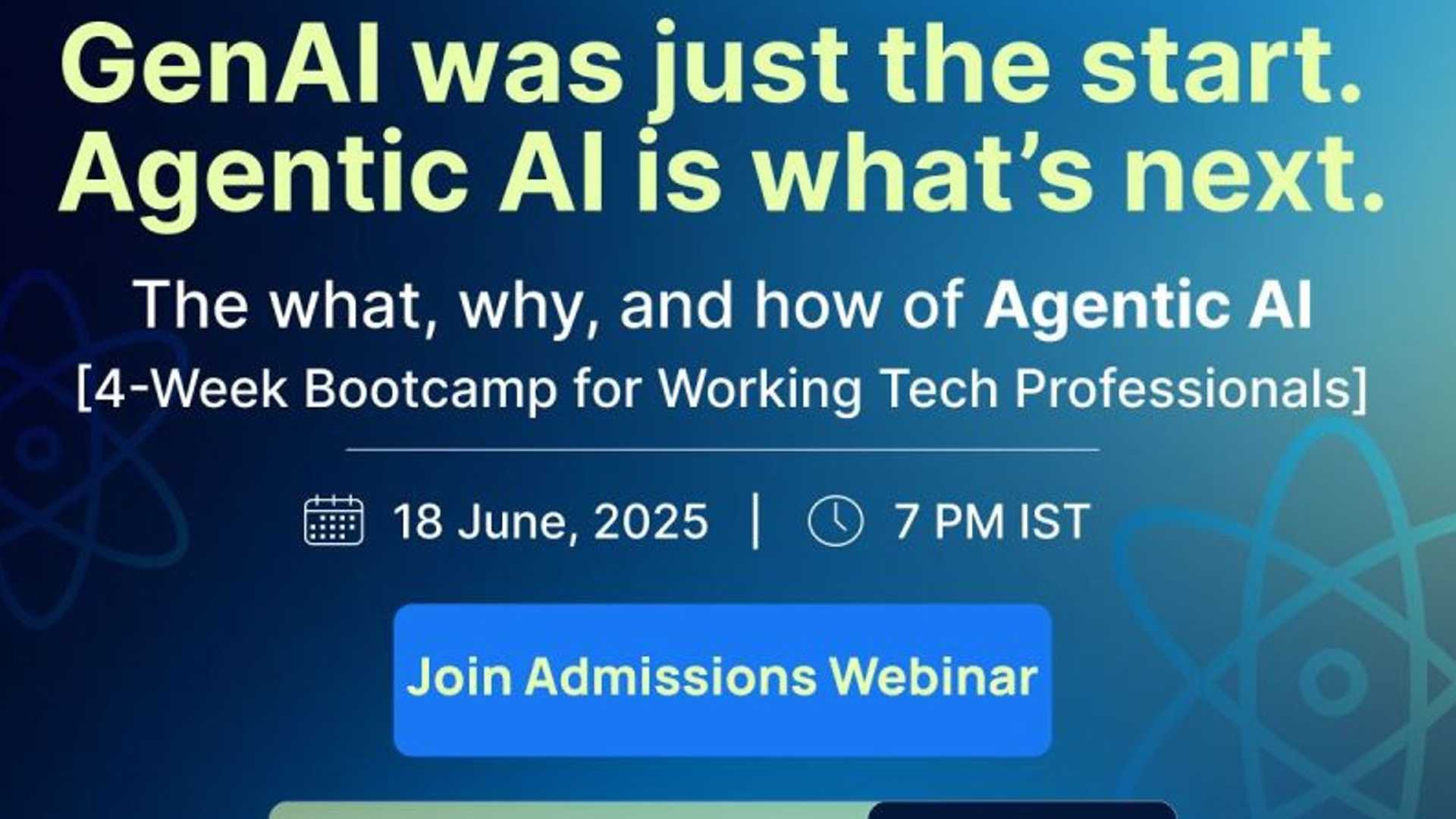 Take Your Skills Beyond GenAI with Agentic AI Bootcamp